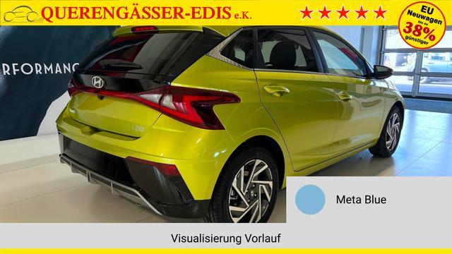 i20 Meta Blue Vorlauf, Beispielbilder, ggf. teilweise mit Sonderausstattung