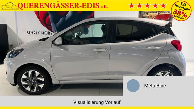 i10 GO Plus Meta Blue Vorlauf, Beispielbilder, ggf. teilweise mit Sonderausstattung