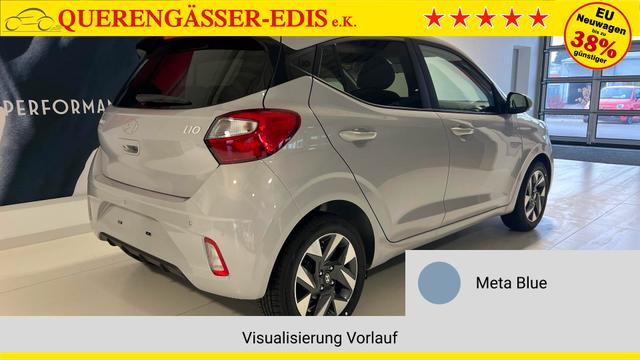 i10 GO Plus Meta Blue Vorlauf, Beispielbilder, ggf. teilweise mit Sonderausstattung