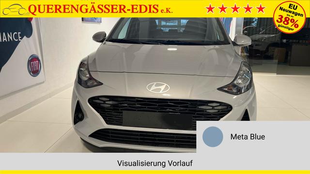 i10 GO Plus Meta Blue Vorlauf, Beispielbilder, ggf. teilweise mit Sonderausstattung