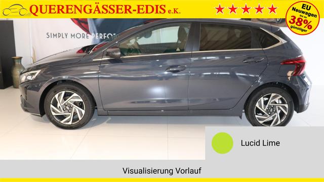 i20 GO Plus Lucid Lime Vorlauf, Beispielbilder, ggf. teilweise mit Sonderausstattung