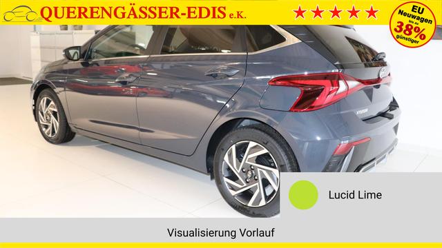 i20 GO Plus Lucid Lime Vorlauf, Beispielbilder, ggf. teilweise mit Sonderausstattung