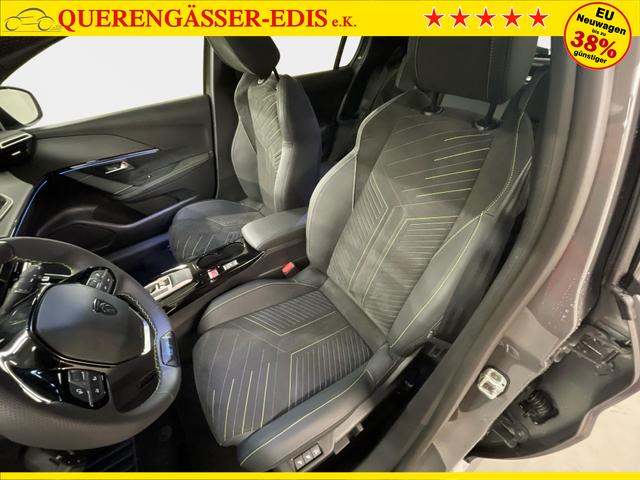 Peugeot e-208 54kWh 156PS/115kW GT Pack 2026, 421km WLTP | +17" ALU +Glasdach +RFK +Adaptiver Tempomat +P.Sensor V+H +EL. Fahrersitz +Massage +Apple CarPlay +W&auml;rmepumpe 