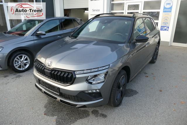 Skoda Kamiq Monte Carlo Facelift 1.5 TSI DSG 150 PS Matrix LED 17" ALU Kajam Pano Kamera PDCvo+hi SHZ Beh.WS Lenkradheizung Navi via Smart Link AHK Vorbereitung Reserverad Colour Concept 
