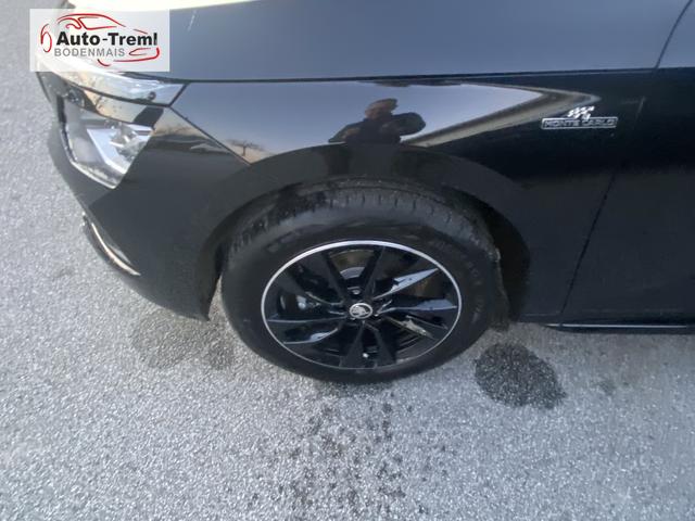 Skoda Kamiq Monte Carlo Facelift 1.0 TSI DSG 116 PS Matrix 5JG Ebener Ladeboden LED 17" ALU Kajam Pano Kamera PDCvo+hi SHZ Lenkradheizung Navi via Smart Link 