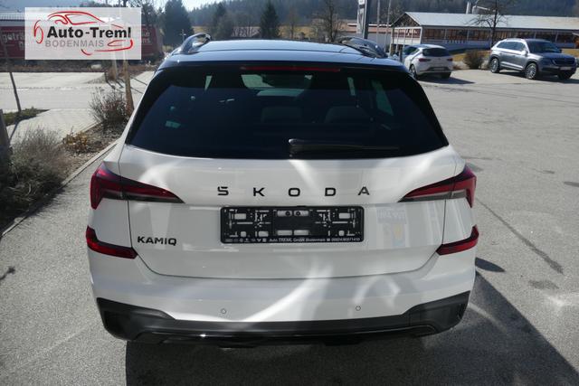 Skoda Kamiq Monte Carlo Facelift 1.0 TSI DSG 116 PS Matrix 5JG Ebener Ladeboden LED 17" ALU Kajam Pano Kamera PDCvo+hi SHZ Lenkradheizung Navi via Smart Link Colour Concept Color 