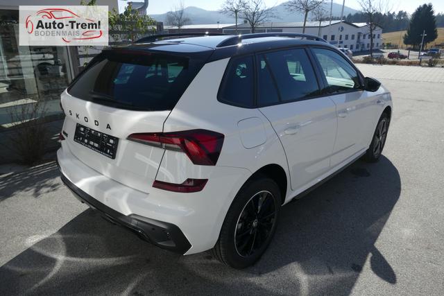 Skoda Kamiq Monte Carlo Facelift 1.0 TSI DSG 116 PS Matrix 5JG Ebener Ladeboden LED 17" ALU Kajam Pano Kamera PDCvo+hi SHZ Lenkradheizung Navi via Smart Link Colour Concept Color 