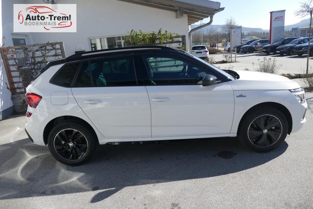 Skoda Kamiq Monte Carlo Facelift 1.0 TSI DSG 116 PS Matrix 5JG Ebener Ladeboden LED 17" ALU Kajam Pano Kamera PDCvo+hi SHZ Lenkradheizung Navi via Smart Link Colour Concept Color 
