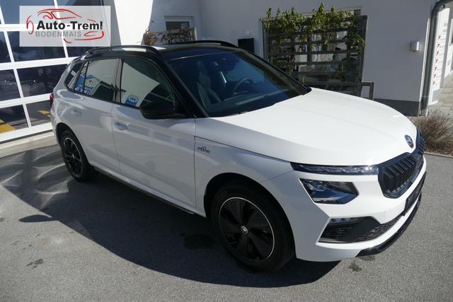 Skoda Kamiq Monte Carlo Facelift 1.0 TSI DSG 116 PS Matrix 5JG Ebener Ladeboden LED 17" ALU Kajam Pano Kamera PDCvo+hi SHZ Lenkradheizung Navi via Smart Link Colour Concept Color 