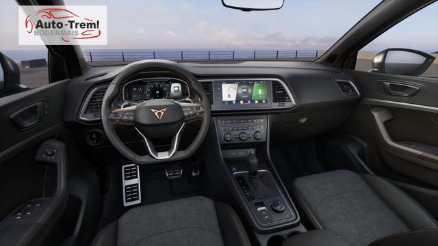 Cupra Ateca 1.5 TSI DSG 150 PS AHK Top View Virtual Pedal el.H. 19" SHZ LHZ 5JG Assistenz XL Dachhimmel schwarz Induktionsladeschale Navi Kamera Parkassist 