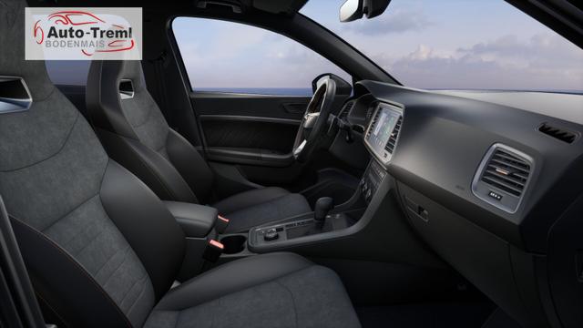 Cupra Ateca 2.0 TSI DSG 190 PS 4Drive AHK el.Sitz Top View Virtual Pedal el.H. 19" Black Matt SHZ LHZ 5JG Assistenz XL Dachhimmel schwarz Induktionsladeschale Navi Kamera Parkassist 4x4 Reserverad 