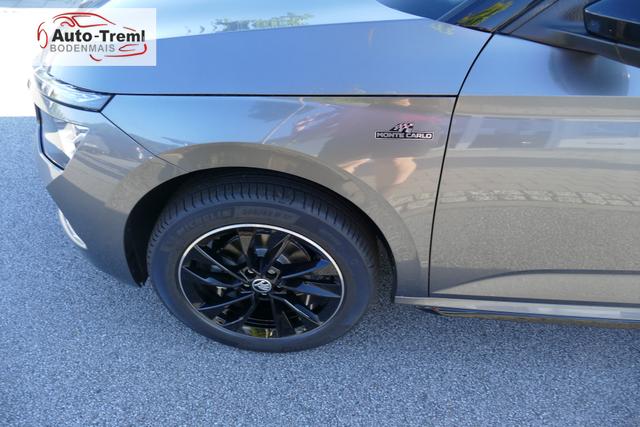 Skoda Kamiq Monte Carlo Facelift 1.5 TSI DSG 150 PS Matrix LED 17" ALU Kajam Pano Kamera PDCvo+hi SHZ Beh.WS Lenkradheizung Navi via Smart Link Colour Concept 