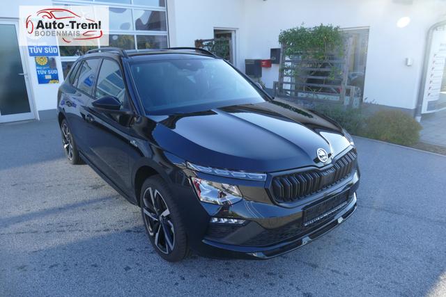Skoda Kamiq Monte Carlo Facelift 1.5 TSI DSG 150 PS AHK 18" Ursa el.H. Virtual Pedal ACC Side Assist Matrix LED Pano Kamera PDCvo+hi SHZ Navi via Smart Link 