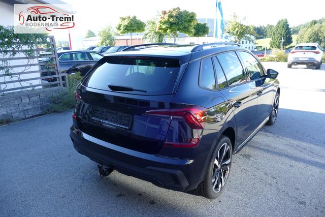 Skoda Kamiq Monte Carlo Facelift 1.5 TSI DSG 150 PS AHK 18" Ursa el.H. Virtual Pedal ACC Side Assist Matrix LED Pano Kamera PDCvo+hi SHZ Navi via Smart Link 