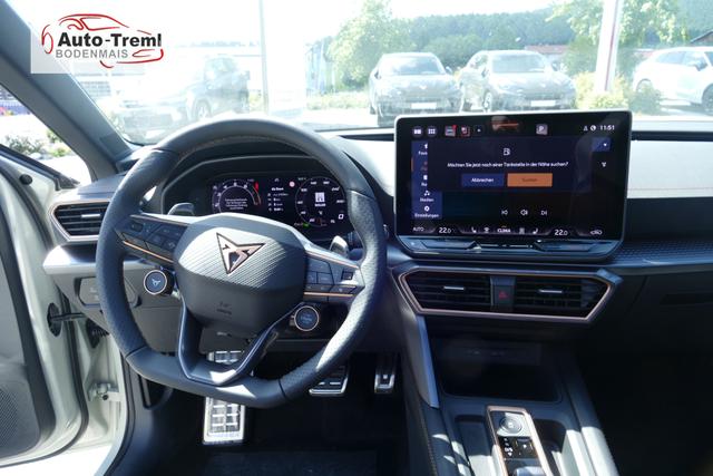 Cupra Leon Sportstourer 2.0 TSI DSG 204 PS 4Drive Facelift Panorama AHK Matrix Navi Dynamic Design 18" Windstorm Kamera Virtual Pedal Parklenk Edge Paket Intelligent Drive SHZ LHZ 5JG elektr. Fahrersitz Allrad 