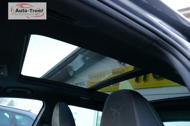 Cupra Ateca 2.0 TSI DSG 190 PS 4Drive Pano AHK el.Sitz Top View Virtual Pedal el.H. 19" Black Matt SHZ LHZ 5JG Assistenz XL Dachhimmel schwarz Induktionsladeschale Navi Kamera Parkassist 4x4 Reserverad 230 V Steckdose 