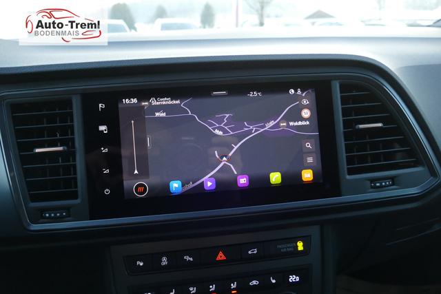 Cupra Ateca 2.0 TSI DSG 190 PS 4Drive Pano AHK el.Sitz Top View Virtual Pedal el.H. 19" Black Matt SHZ LHZ 5JG Assistenz XL Dachhimmel schwarz Induktionsladeschale Navi Kamera Parkassist 4x4 Reserverad 230 V Steckdose 