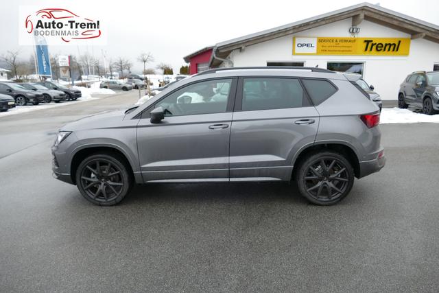 Cupra Ateca 1.5 TSI DSG 150 PS AHK el.Heckklappe 19" Black Matt SHZ LHZ 5JG Assistenz L Dachhimmel schwarz Induktionsladeschale Navi Kamera Parkassist doppelter Ladeboden Reserverad 230 V Steckdose 