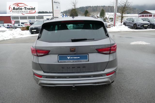 Cupra Ateca 1.5 TSI DSG 150 PS AHK el.Heckklappe 19" Black Matt SHZ LHZ 5JG Assistenz L Dachhimmel schwarz Induktionsladeschale Navi Kamera Parkassist doppelter Ladeboden Reserverad 230 V Steckdose 
