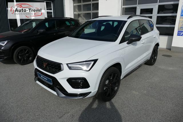 Cupra Ateca 2.0 TSI DSG 190 PS 4Drive AHK el.Sitz Top View Virtual Pedal el.H. 19" Black Matt SHZ LHZ 5JG Assistenz XL Dachhimmel schwarz Induktionsladeschale Navi Reserverad Kamera Parkassist 4x4 