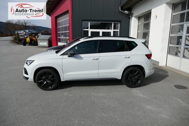Cupra Ateca 2.0 TSI DSG 190 PS 4Drive AHK el.Sitz Top View Virtual Pedal el.H. 19" Black Matt SHZ LHZ 5JG Assistenz XL Dachhimmel schwarz Induktionsladeschale Navi Reserverad Kamera Parkassist 4x4 