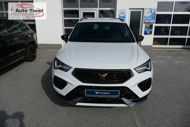 Cupra Ateca 2.0 TSI DSG 190 PS 4Drive AHK el.Sitz Top View Virtual Pedal el.H. 19" Black Matt SHZ LHZ 5JG Assistenz XL Dachhimmel schwarz Induktionsladeschale Navi Reserverad Kamera Parkassist 4x4 