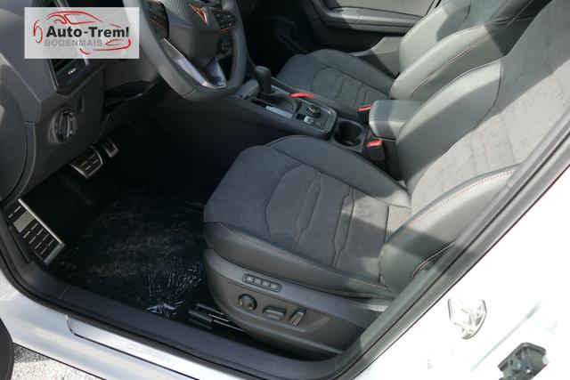 Cupra Ateca 2.0 TSI DSG 190 PS 4Drive AHK el.Sitz Top View Virtual Pedal el.H. 19" Black Matt SHZ LHZ 5JG Assistenz XL Dachhimmel schwarz Induktionsladeschale Navi Reserverad Kamera Parkassist 4x4 