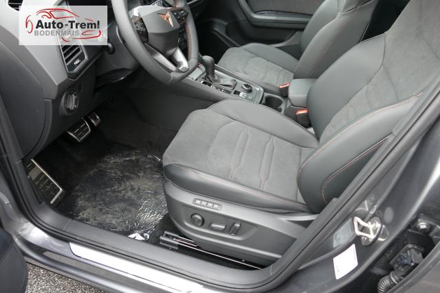 Cupra Ateca 2.0 TSI DSG 190 PS 4Drive AHK el.Sitz Top View Virtual Pedal el.H. 19" Black Matt SHZ LHZ 5JG Assistenz XL Dachhimmel schwarz Induktionsladeschale Navi Variabler Ladeboden Kamera Parkassist 4x4 