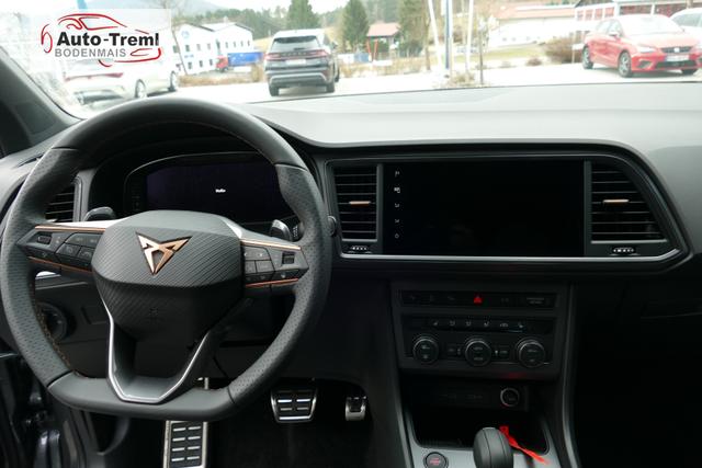 Cupra Ateca 2.0 TSI DSG 190 PS 4Drive AHK el.Sitz Top View Virtual Pedal el.H. 19" Black Matt SHZ LHZ 5JG Assistenz XL Dachhimmel schwarz Induktionsladeschale Navi Variabler Ladeboden Kamera Parkassist 4x4 