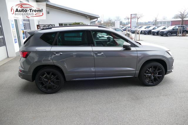 Cupra Ateca 2.0 TSI DSG 190 PS 4Drive AHK el.Sitz Top View Virtual Pedal el.H. 19" Black Matt SHZ LHZ 5JG Assistenz XL Dachhimmel schwarz Induktionsladeschale Navi Reserverad Kamera Parkassist 4x4 