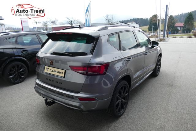 Cupra Ateca 2.0 TSI DSG 190 PS 4Drive AHK el.Sitz Top View Virtual Pedal el.H. 19" Black Matt SHZ LHZ 5JG Assistenz XL Dachhimmel schwarz Induktionsladeschale Navi Reserverad Kamera Parkassist 4x4 