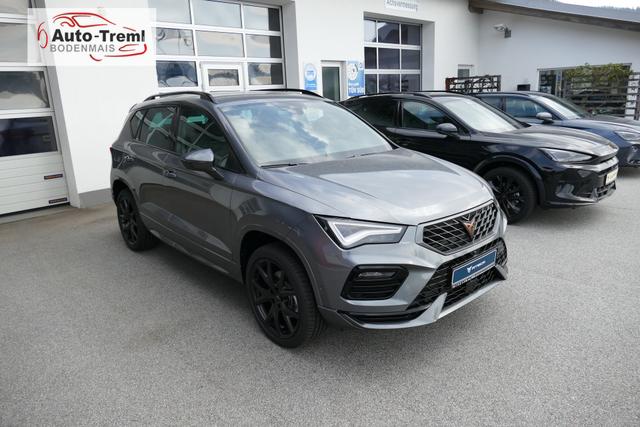 Cupra Ateca 2.0 TSI DSG 190 PS 4Drive AHK el.Sitz Top View Virtual Pedal el.H. 19" Black Matt SHZ LHZ 5JG Assistenz XL Dachhimmel schwarz Induktionsladeschale Navi Reserverad Kamera Parkassist 4x4 