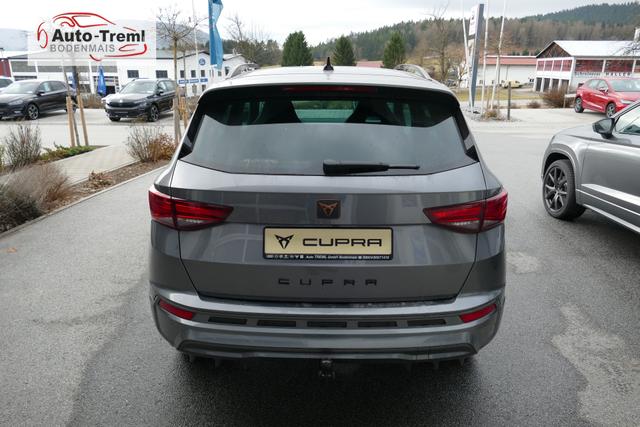 Cupra Ateca 1.5 TSI DSG 150 PS AHK Top View Virtual Pedal el.H. 19" Black Matt SHZ LHZ 5JG Assistenz XL Dachhimmel schwarz dopp. Ladeboden Induktionsladeschale Navi Kamera Parkassist 4x4 