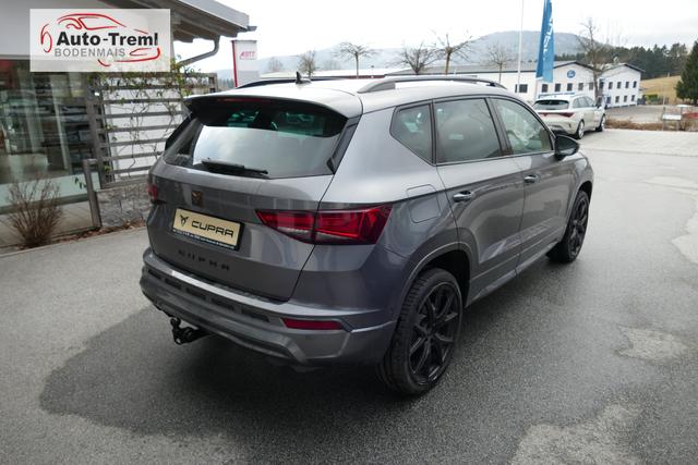 Cupra Ateca 1.5 TSI DSG 150 PS AHK Top View Virtual Pedal el.H. 19" Black Matt SHZ LHZ 5JG Assistenz XL Dachhimmel schwarz dopp. Ladeboden Induktionsladeschale Navi Kamera Parkassist 4x4 