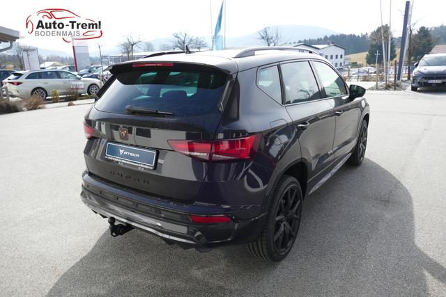 Cupra Ateca 1.5 TSI DSG 150 PS AHK Top View Virtual Pedal el.H. 19" Black Matt SHZ LHZ 5JG Assistenz L Dachhimmel schwarz dopp. Ladeboden Induktionsladeschale Navi Reserverad Kamera Parkassist 4x4 