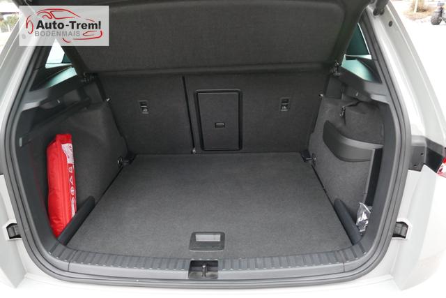 Skoda Karoq Sportline 1.5 TSI DSG 150 PS AHK DCC Virtualles Pedal el.H. Matrix-LED Navi Dopp. Ladeboden Notrad Virtual Cockpit SHZ beh.Lenkrad ACC Facelift 