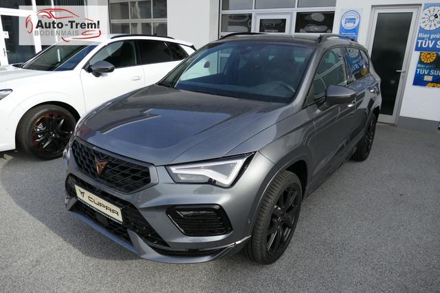 Cupra Ateca 2.0 TSI DSG 190 PS 4Drive AHK el.Sitz Top View Virtual Pedal el.H. 19" Black Matt SHZ LHZ 5JG Assistenz XL Dachhimmel schwarz Induktionsladeschale Navi Reserverad Kamera Parkassist 4x4 