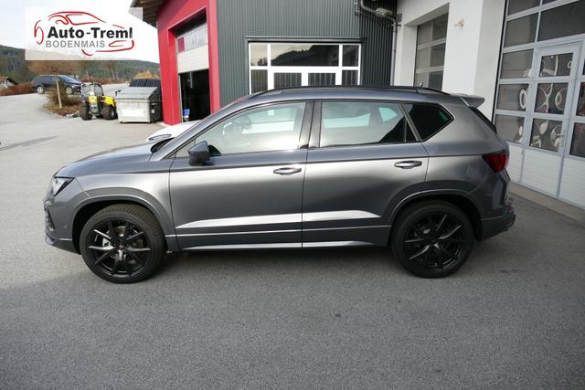 Cupra Ateca 2.0 TSI DSG 190 PS 4Drive AHK el.Sitz Top View Virtual Pedal el.H. 19" Black Matt SHZ LHZ 5JG Assistenz XL Dachhimmel schwarz Induktionsladeschale Navi Reserverad Kamera Parkassist 4x4 