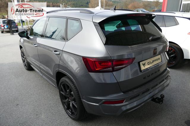 Cupra Ateca 2.0 TSI DSG 190 PS 4Drive AHK el.Sitz Top View Virtual Pedal el.H. 19" Black Matt SHZ LHZ 5JG Assistenz XL Dachhimmel schwarz Induktionsladeschale Navi Reserverad Kamera Parkassist 4x4 