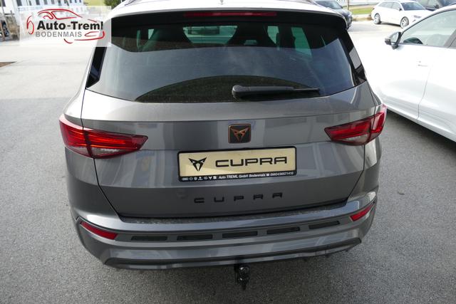 Cupra Ateca 2.0 TSI DSG 190 PS 4Drive AHK el.Sitz Top View Virtual Pedal el.H. 19" Black Matt SHZ LHZ 5JG Assistenz XL Dachhimmel schwarz Induktionsladeschale Navi Reserverad Kamera Parkassist 4x4 