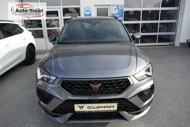 Cupra Ateca 2.0 TSI DSG 190 PS 4Drive AHK el.Sitz Top View Virtual Pedal el.H. 19" Black Matt SHZ LHZ 5JG Assistenz XL Dachhimmel schwarz Induktionsladeschale Navi Reserverad Kamera Parkassist 4x4 