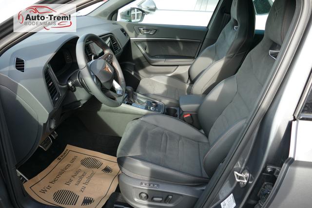 Cupra Ateca 2.0 TSI DSG 190 PS 4Drive AHK el.Sitz Top View Virtual Pedal el.H. 19" Black Matt SHZ LHZ 5JG Assistenz XL Dachhimmel schwarz Induktionsladeschale Navi Reserverad Kamera Parkassist 4x4 