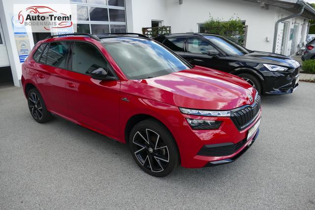 Skoda Kamiq Monte Carlo 1.5 TSI 150 PS Navi Pano 18" Vega Kamera beh.WS SHZ PDC ACC Wireless Charging Virtual Cockpit Totwinkel 