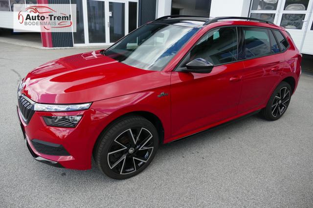 Skoda Kamiq Monte Carlo 1.5 TSI 150 PS Navi Pano 18" Vega Kamera beh.WS SHZ PDC ACC Wireless Charging Virtual Cockpit Totwinkel 