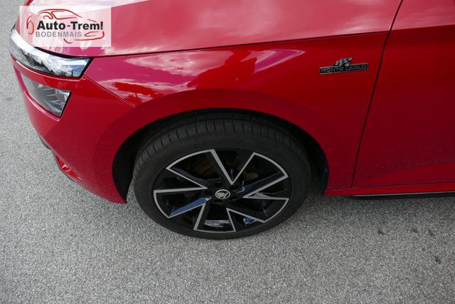 Skoda Kamiq Monte Carlo 1.5 TSI 150 PS Navi Pano 18" Vega Kamera beh.WS SHZ PDC ACC Wireless Charging Virtual Cockpit Totwinkel 