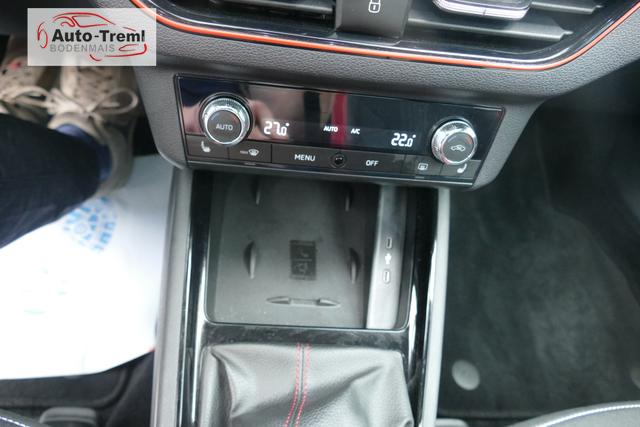 Skoda Kamiq Monte Carlo 1.5 TSI 150 PS Navi Pano 18" Vega Kamera beh.WS SHZ PDC ACC Wireless Charging Virtual Cockpit Totwinkel 