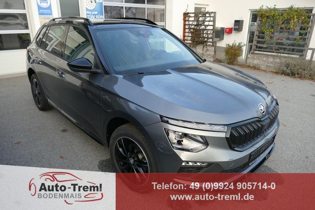 Skoda Kamiq - Monte Carlo Facelift 1.5 TSI DSG 150 PS Matrix LED 17" ALU Kajam Pano Kamera PDCvo+hi SHZ Beh.WS Lenkradheizung Navi via Smart Link AHK Vorbereitung Reserverad Colour Concept