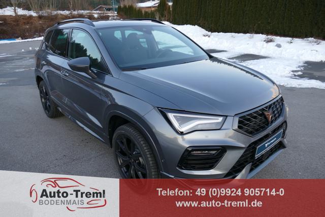 Cupra Ateca - 2.0 TSI DSG 190 PS 4Drive Pano AHK el.Sitz Top View Virtual Pedal el.H. 19" Black Matt SHZ LHZ 5JG Assistenz XL Dachhimmel schwarz Induktionsladeschale Navi Kamera Parkassist 4x4 Reserverad 230 V Steckdose