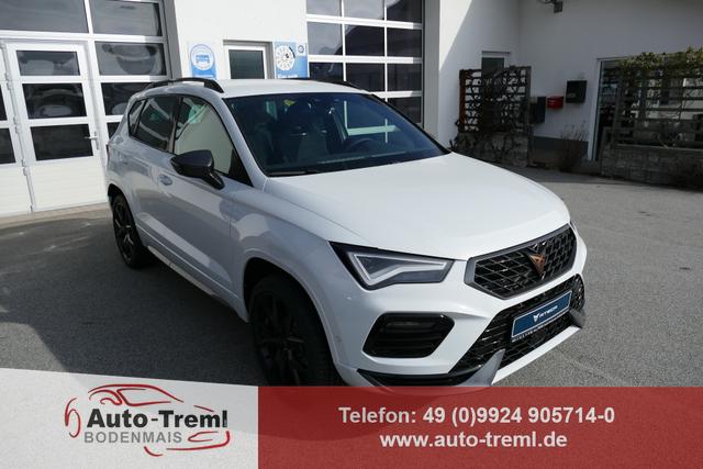 Cupra Ateca - 2.0 TSI DSG 190 PS 4Drive AHK el.Sitz Top View Virtual Pedal el.H. 19" Black Matt SHZ LHZ 5JG Assistenz XL Dachhimmel schwarz Induktionsladeschale Navi Reserverad Kamera Parkassist 4x4