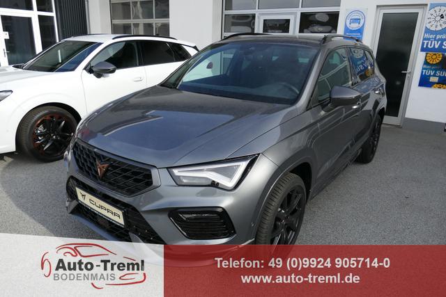 Cupra Ateca - 2.0 TSI DSG 190 PS 4Drive AHK el.Sitz Top View Virtual Pedal el.H. 19" Black Matt SHZ LHZ 5JG Assistenz XL Dachhimmel schwarz Induktionsladeschale Navi Reserverad Kamera Parkassist 4x4